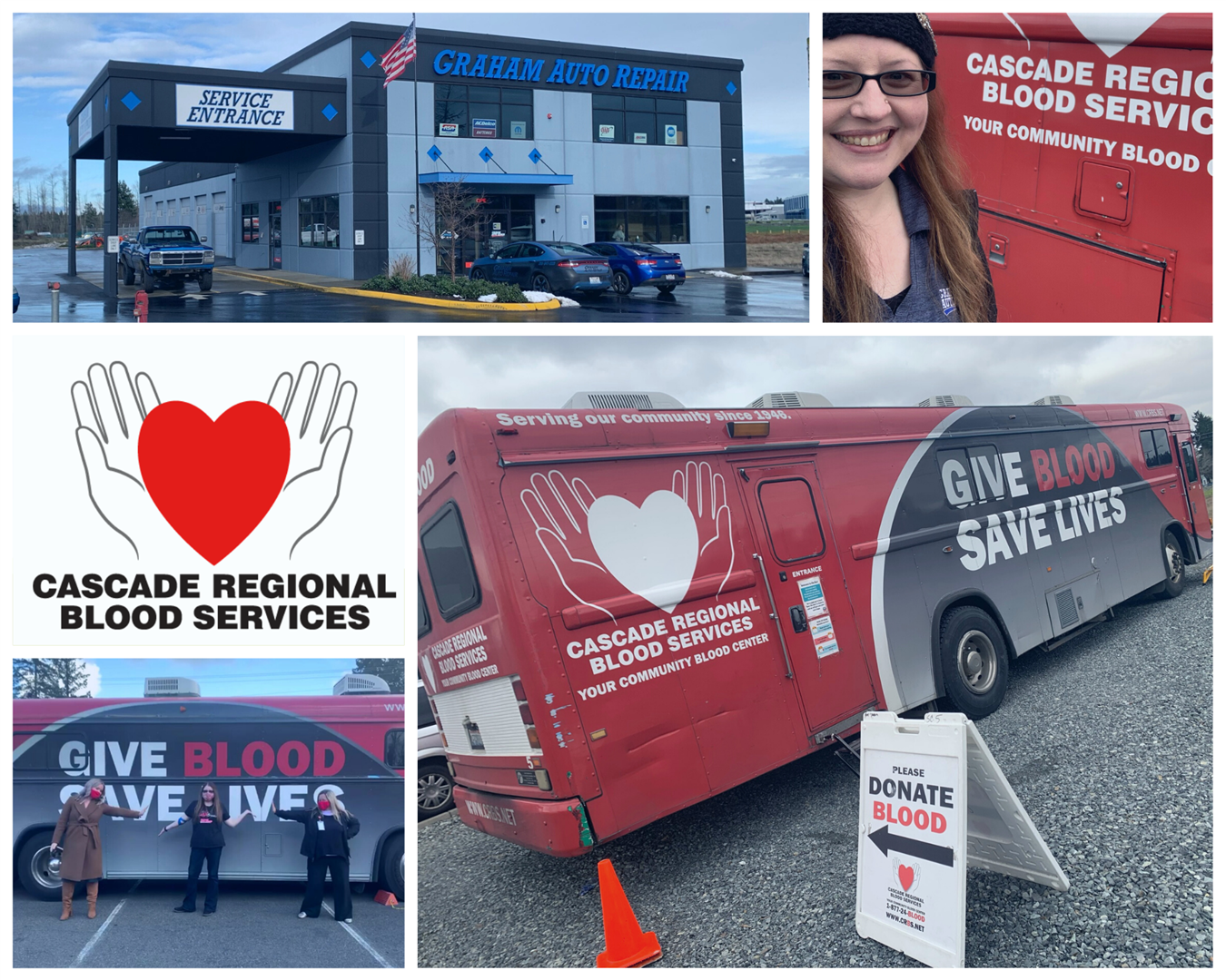 Mobile Blood Drives at Graham Auto Repair in Graham, WA 98338